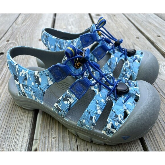 KEEN Youth Kid's 3 Rubber Sport Sandals - Blue Camo - Picture 2 of 11